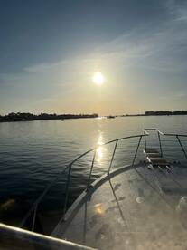 The weather is perfect and the fish are 
