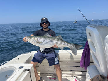 Trolling for stripers at the monomoy sho