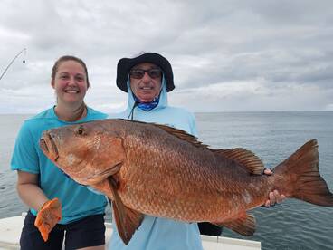 Incredible cubera snapper with live sard