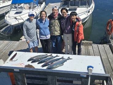 A new to fishing family, happy with thei