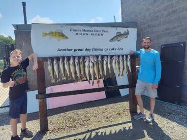 Father and son day fishing
