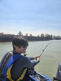 The biggest fish gave Greyson and Great workout.