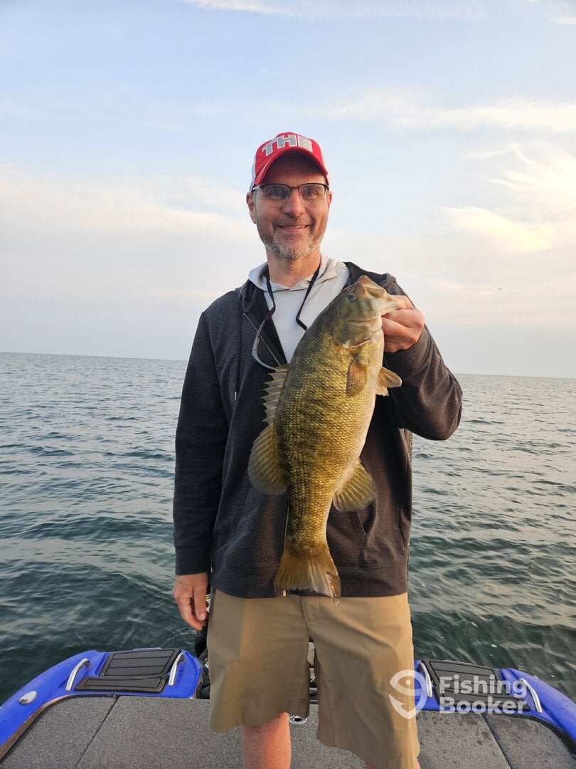 Client Brad with a 5.37 Lake Erie Smallmouth