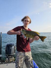 Client Steve with a Big Erie smallmouth