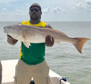 Bull Redfish on fire in Louisiana 