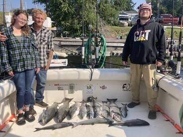 Slamon fishing in Ludington