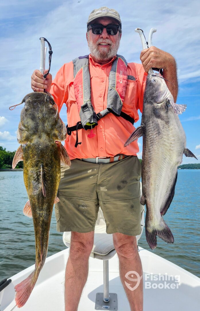 Big Flathead and Blue Catfsh Double