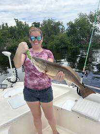 Redfishing on a high tide 