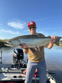 Salmon fishing in northern Michigan!
