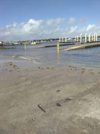 flooded boat ramp