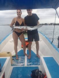 Barracuda in the boat