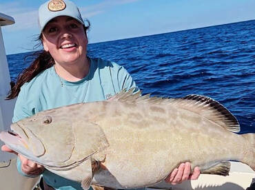 The groupers bite in the winter!