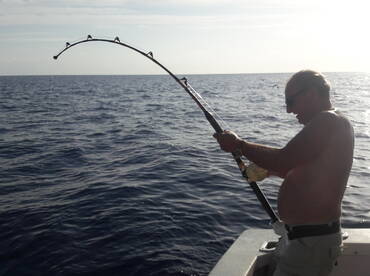 Stand up fishing with the tuna!