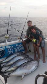 Happy people of fishing booker!