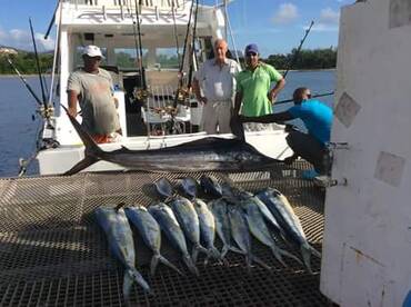 Striped marlin, dorados and yellowfin.