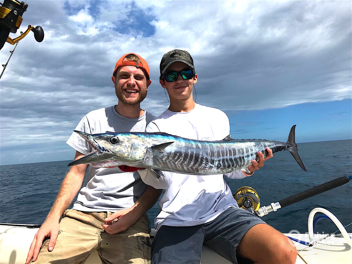 Mike and mate Ryan with a wahoo off Palm Beach