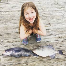 Happy kids and limits of bottom fish!