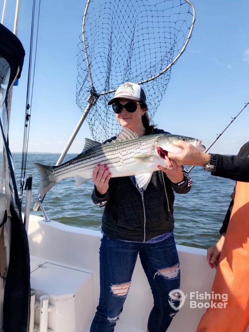 Megan out fished the boys today.