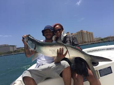 One of 2 tarpons caught on our Thursday morning trip 7/19/2015