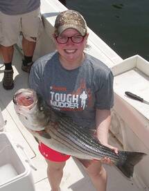 MAY 3- STRIPED BASS- SLOWER BASSIN TODAY