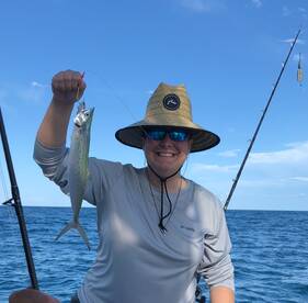 Traci with her catch
