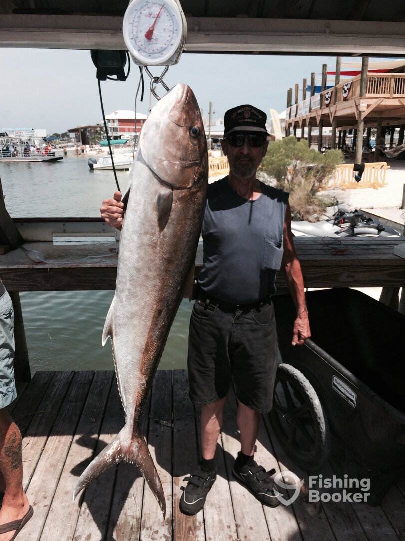 Landis with a large AJ caught on the Jus Cuz!