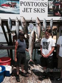 The crew with AJ's, Grouper, and King!
Nice job!