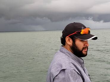 Valentin Padron from San Antonio storm approaches