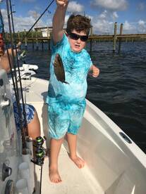 Rhys catching lots of fish