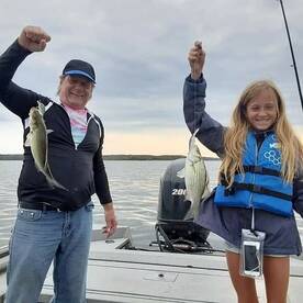 The white Bass on Ft Gibson lake is on f