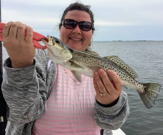 trout and mom