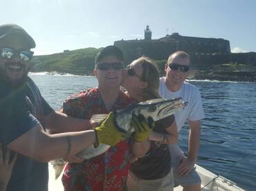 Great Barracuda caught and released in San Juan fishing.