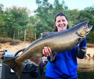 King Salmon fishing on the Big Manistee 