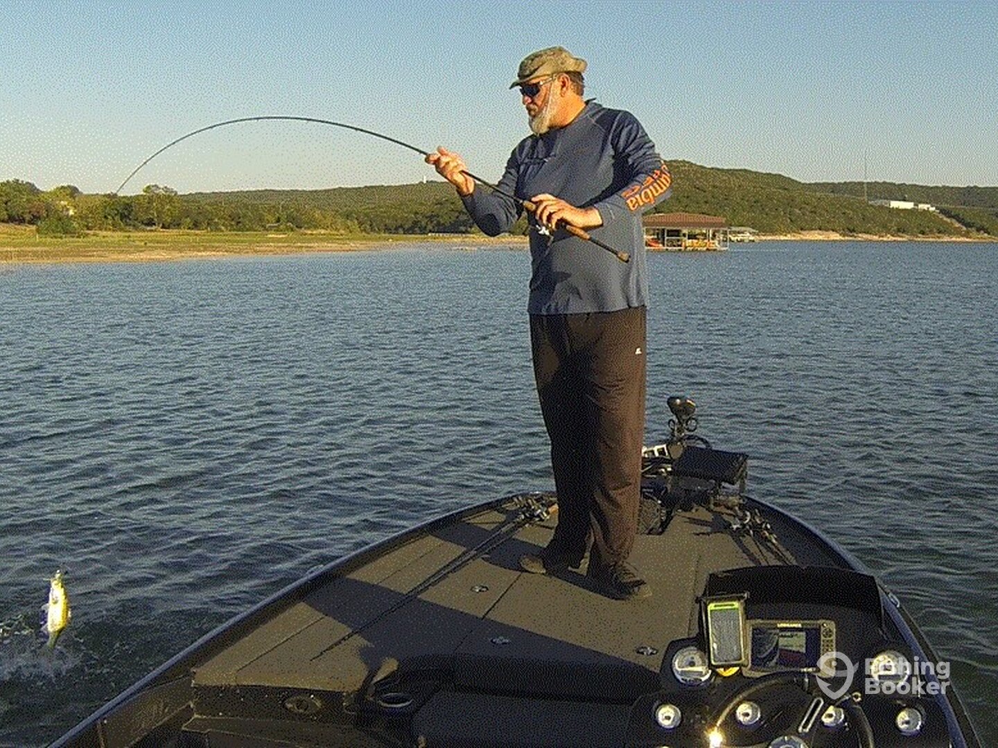 Working the spinnerbait in the brush