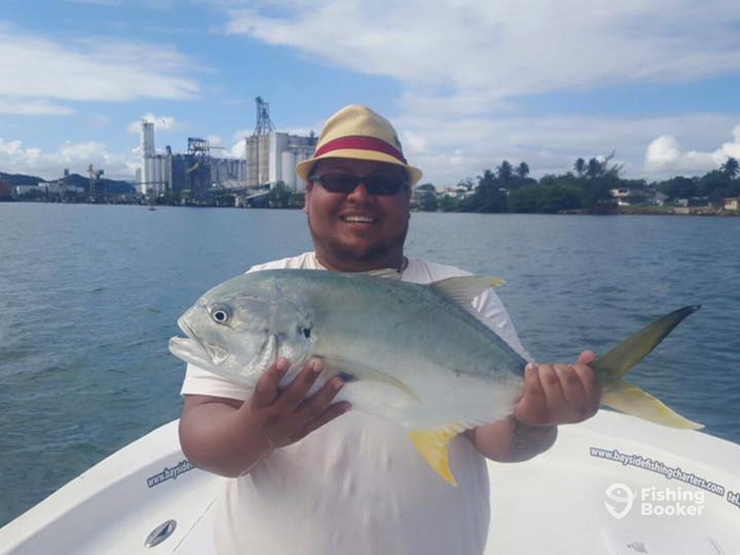 Fishing in Puerto Rico. Rudy with his catch.