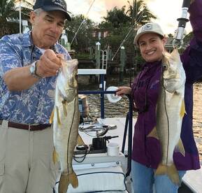 A father and daughter double snook hook up