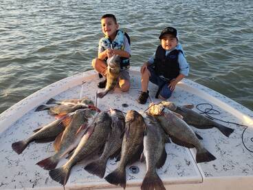 Drum fishing with the kids.