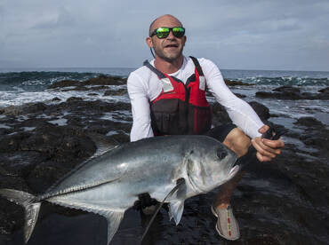 Carlo with a beautiful Horse eye trevally