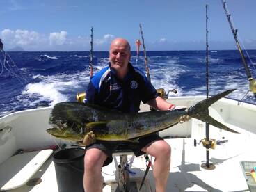 Big male Dorado caught on Billfish