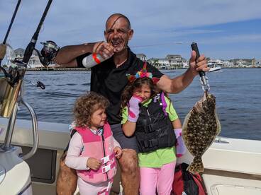 Good fishing in the bay fluke blue fish
