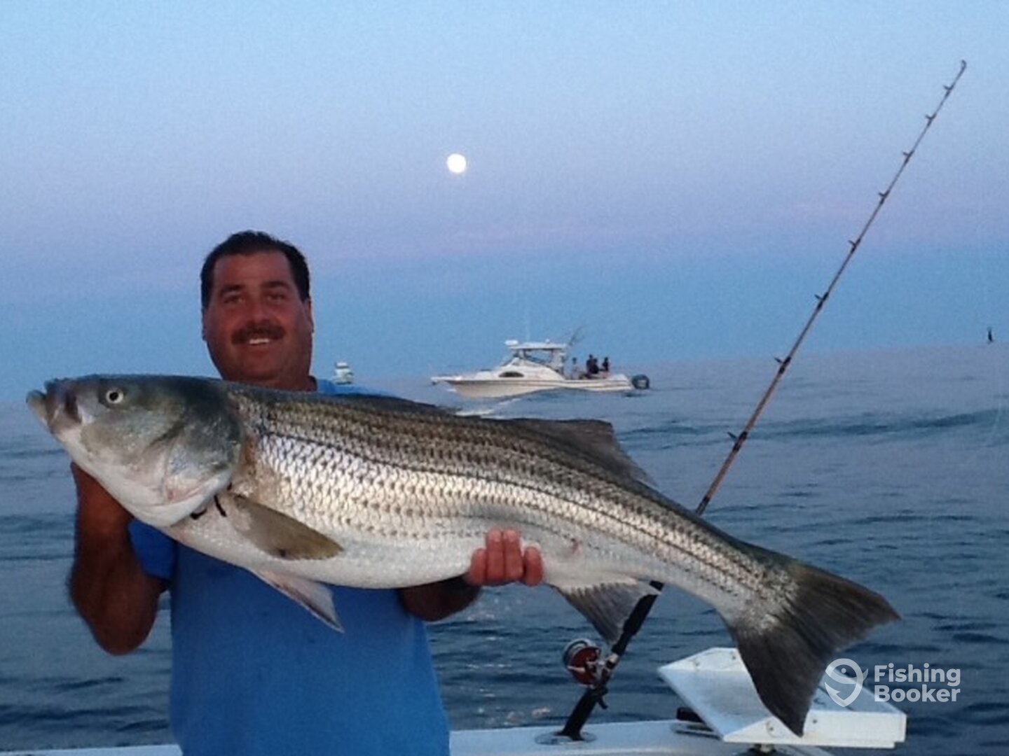 Lou with a 40 lb Bass