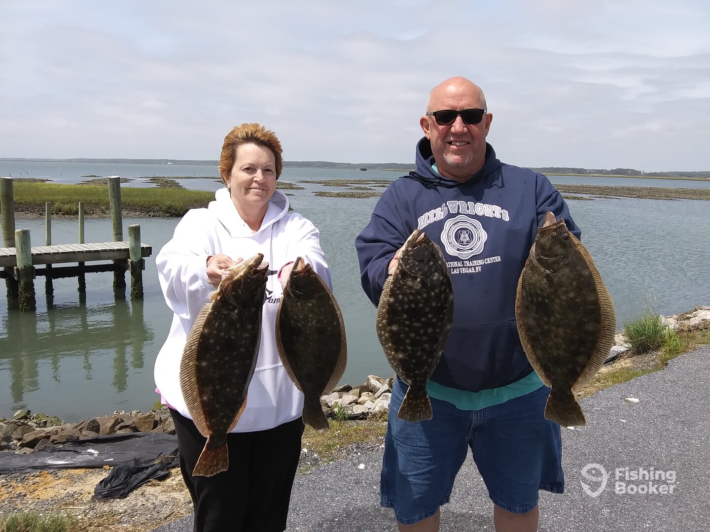 Jean and Ray with fine half day catch