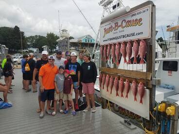 Red snapper fishing on the Just B Cause 