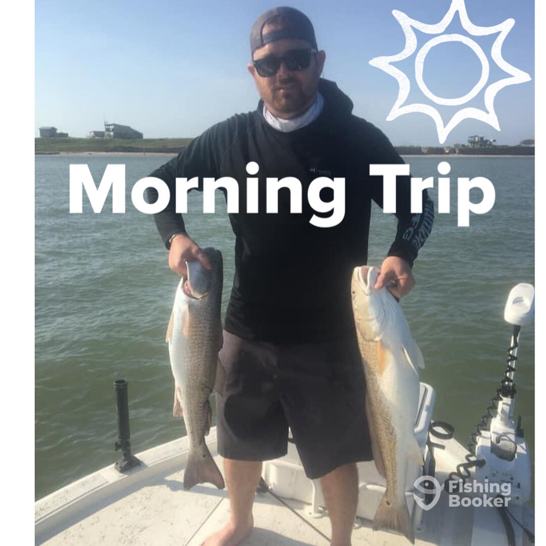 Redfish were on the menu this morning