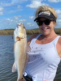 My lady and a small slot red