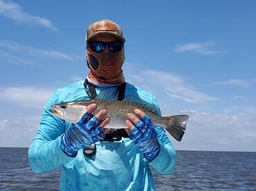 Speckled Trout on Fire in Delacroix!