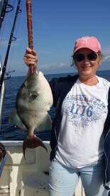 Nice trigger Theresa. Close to shore too! She was nervous about getting sick.