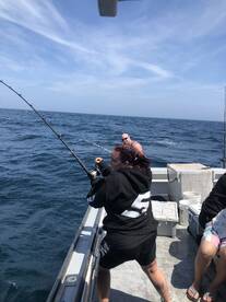 Plenty of room on the MJ’s big deck for 