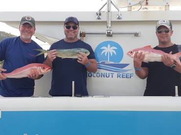 Captain JP with our guests Jason and Eran