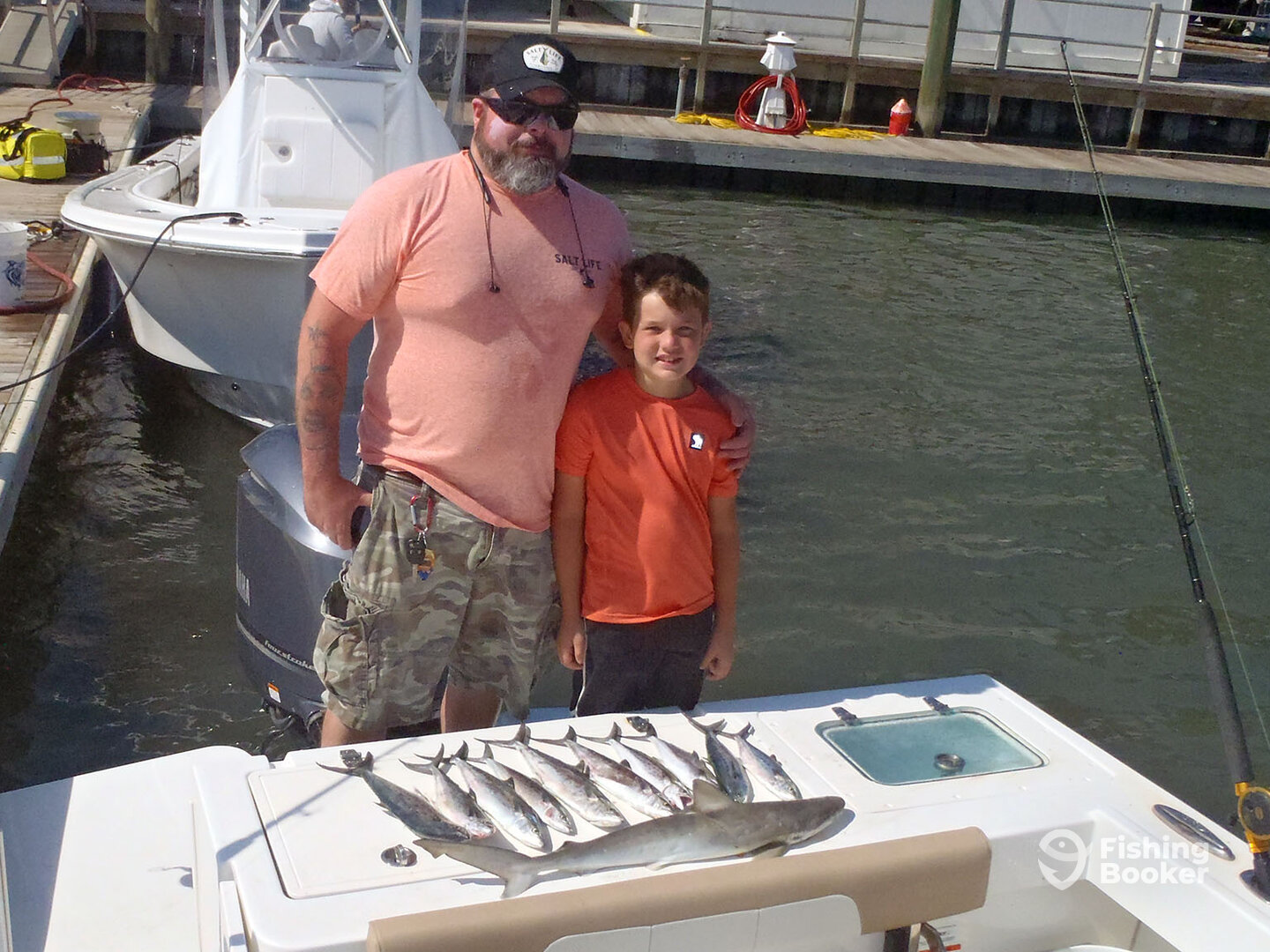 Dustin and Mason with a good day's catch